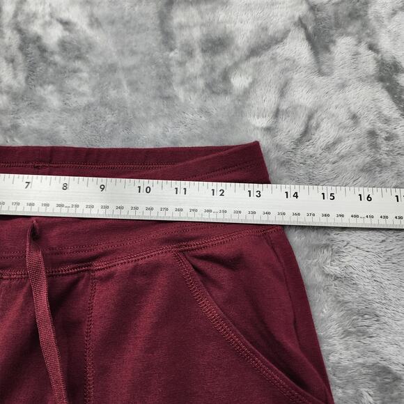 Athletic Works Pants Womens XS Red Wine Burgundy Core Knit Drawstring Straight - Picture 7 of 11